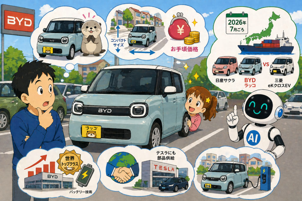 BYD「ラッコ」が日本上陸！軽EV市場が熱くなる