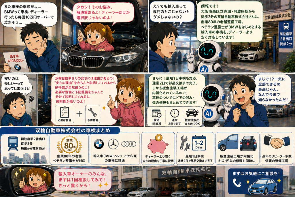 BMW・ベンツオーナーの車検、ディーラーより断然お得な選択肢がある！