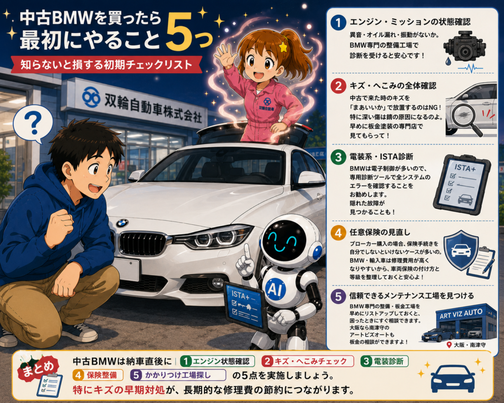 中古BMWを買ったら最初にやること5つ知らないと損する初期チェックリスト