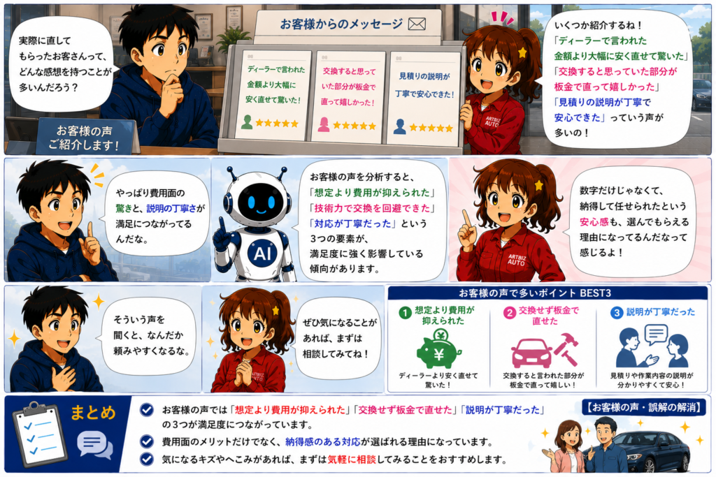 お客様に聞いた「修理を頼んでよかった」と感じた瞬間